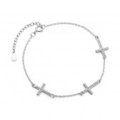 Bratara cruciulite de argint cu pietre DiAmanti Z1664B-DIA
